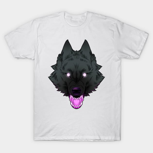 Purple Wolf T-Shirt by RioBurton